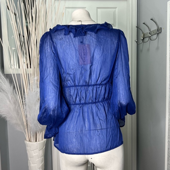 Blue Ruffle Top - Picture 5 of 5